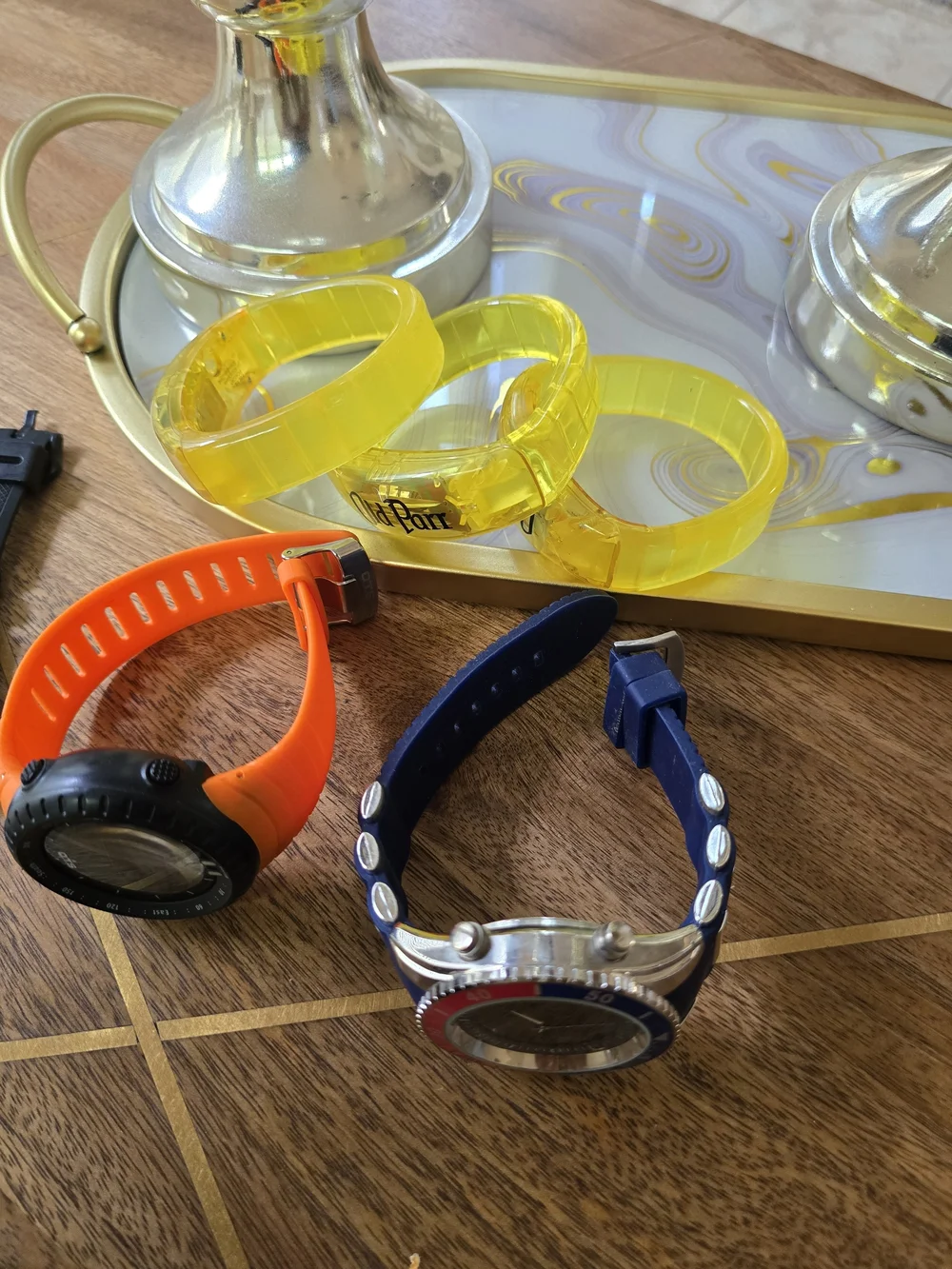 Orange Silicone Sports Wristband Smartwatch Bulk Watches Working Cond..